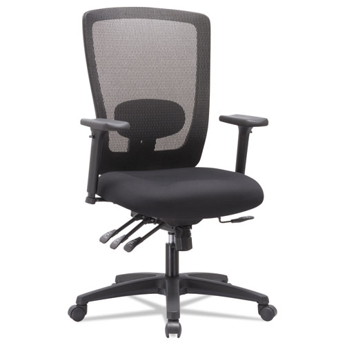 Alera® Alera Envy Series Mesh High-Back Multifunction Chair, Supports Up to 250 lb, 16.88" to 21.5" Seat Height, Black