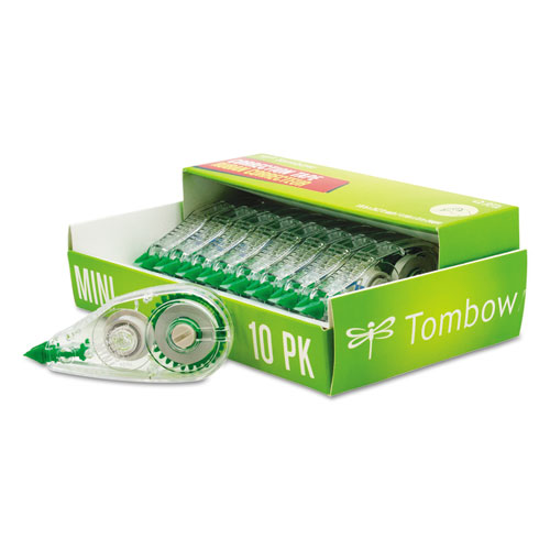 Image of Tombow® Mono Mini Correction Tape, Non-Refillable, Clear Applicator, 0.17" X 315", 10/Pack