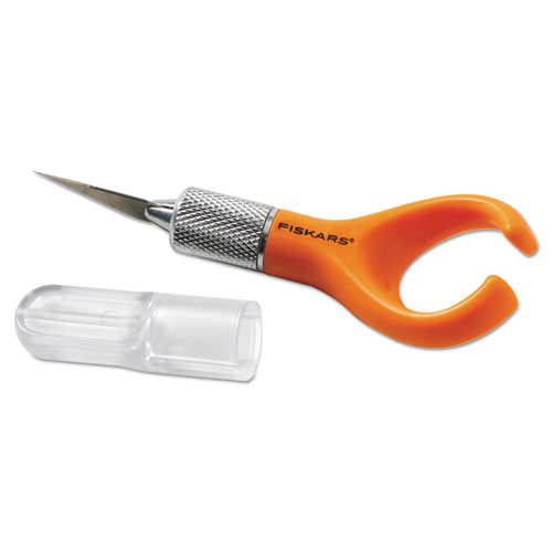 Fiskars® Fingertip Detail Knife, Orange, Stainless Steel Blade, 1 3/4"Blade