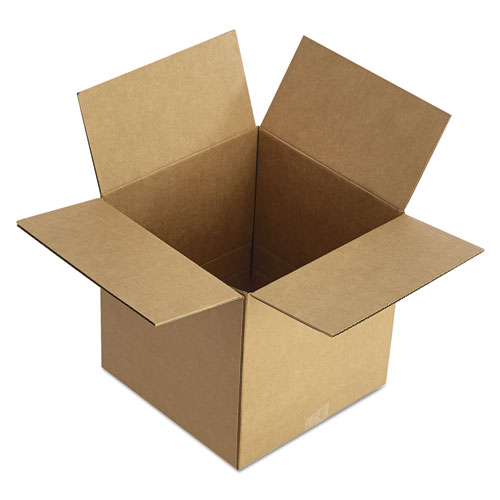 Image of Universal® Fixed-Depth Corrugated Shipping Boxes, Regular Slotted Container (Rsc), 12" X 12" X 8", Brown Kraft, 25/Bundle
