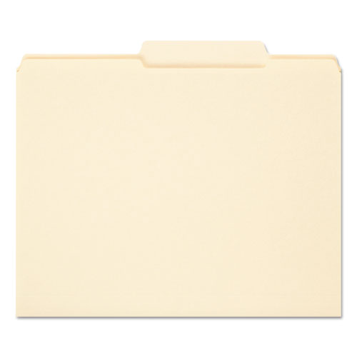 Reinforced Guide Height File Folders, 2/5-Cut 2-Ply Tab, Right of Center, Letter Size, Manila, 100/Box