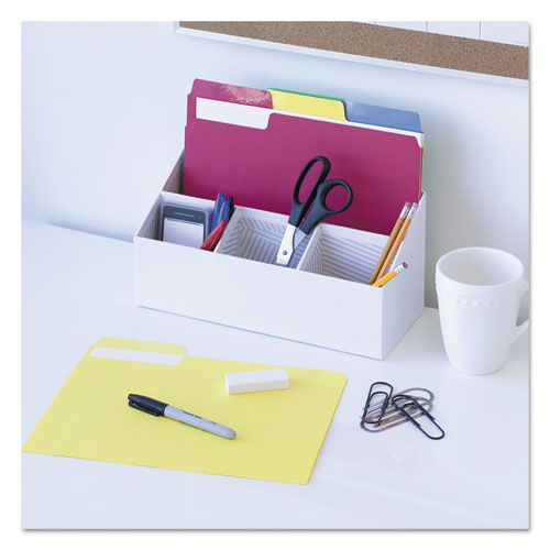 Image of Erasable SuperTab File Folders, 1/3-Cut Tabs: Assorted, Letter Size, 0.75" Expansion, Assorted Colors, 24/Pack
