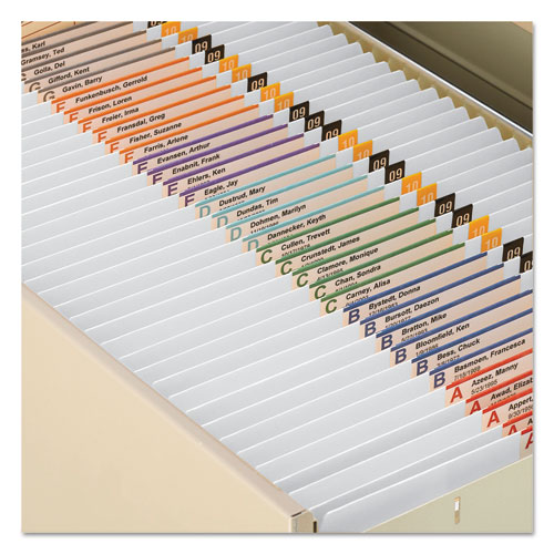 Reinforced Top Tab Colored File Folders, Straight Tab, Letter Size, White, 100/Box