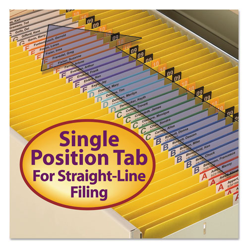 Reinforced Top Tab Colored File Folders, Straight Tab, Legal Size, Yellow, 100/Box