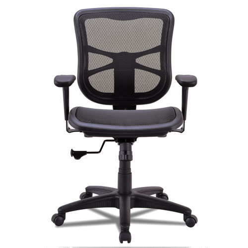 Image of Alera® Elusion Series Mesh Mid-Back Swivel/Tilt Chair, Supports Up To 275 Lb, 17.9" To 21.6" Seat Height, Black