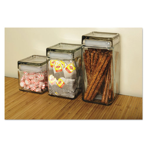 Office Settings Stackable Glass Storage Jars, 1 1/2 qt, Glass