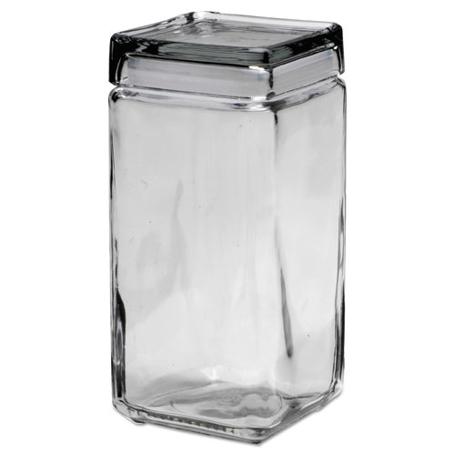 Office Settings Stackable Glass Storage Jars, 2 qt, Glass