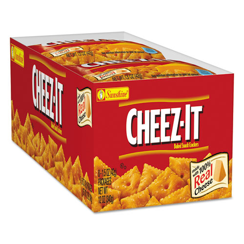 Cheez-it Crackers, 1.5 oz Bag, Reduced Fat, 60/Carton