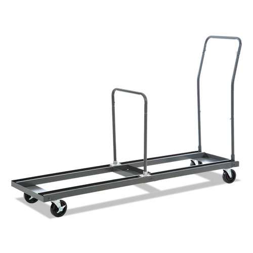 Chair/Table Cart, Metal, 600 lb Capacity, 20.86" x 50.78" to 72.04" x 43.3", Black