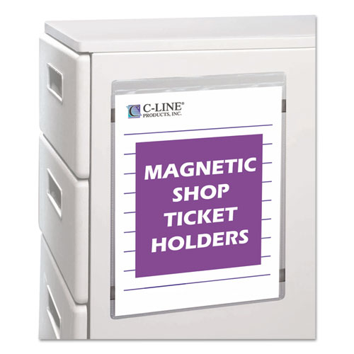C-Line® Magnetic Shop Ticket Holders, Super Heavyweight, 50 Sheets, 9 X 12, 15/Box