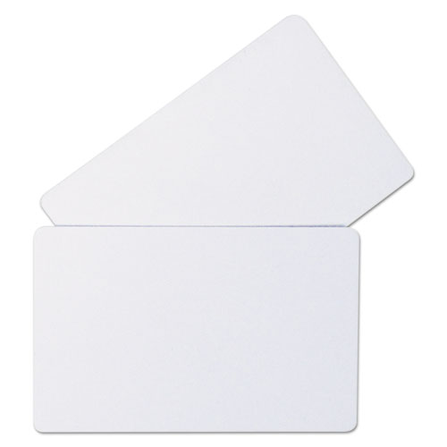 Image of PVC ID Badge Card, 3.38 x 2.13, White, 100/Pack