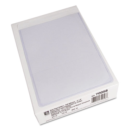 Image of C-Line® Self-Adhesive Shop Ticket Holders, Super Heavy, 25 Sheets, 5 X 8, 50/Box