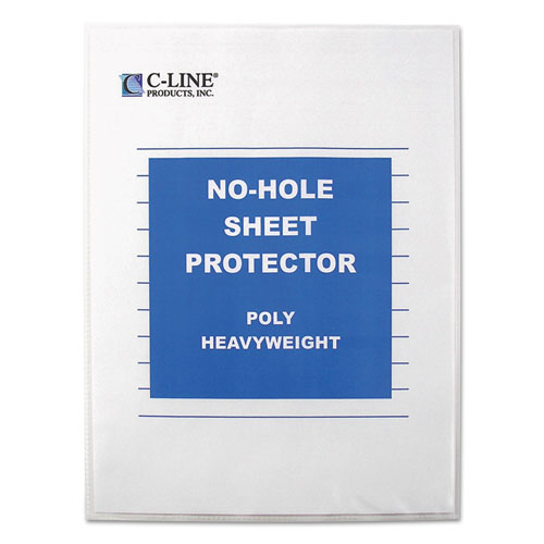 Top-Load No-Hole Sheet Protectors, Heavyweight, Clear, 2" Capacity, 25/Box