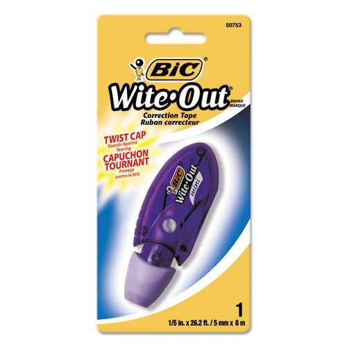 Wite-Out Brand Mini Correction Tape, Non-Refillable, Blue Applicator, 0.2" x 236"