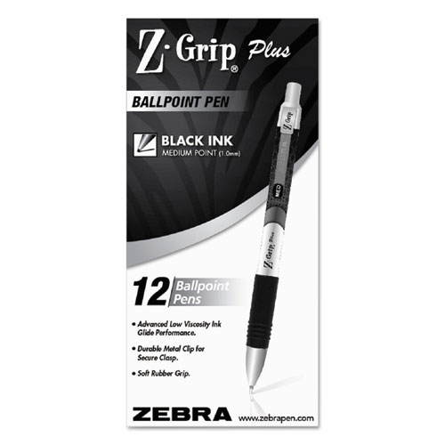 Zebra Z-Grip Retractable Ballpoint Pen Assorted Ink Medium 24/Pack