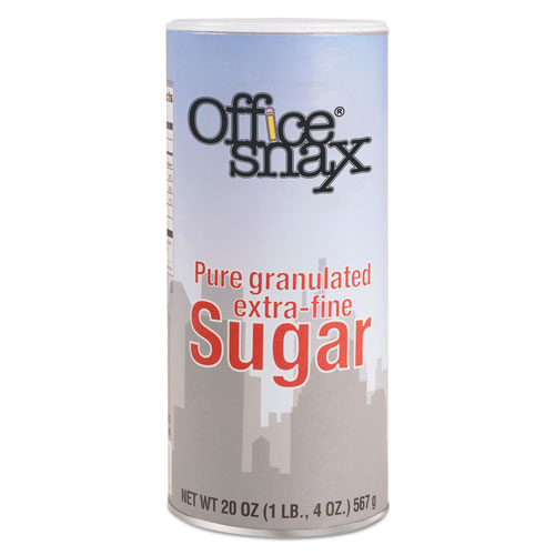 Image of Office Snax® Reclosable Canister Of Sugar, 20 Oz, 3/Pack