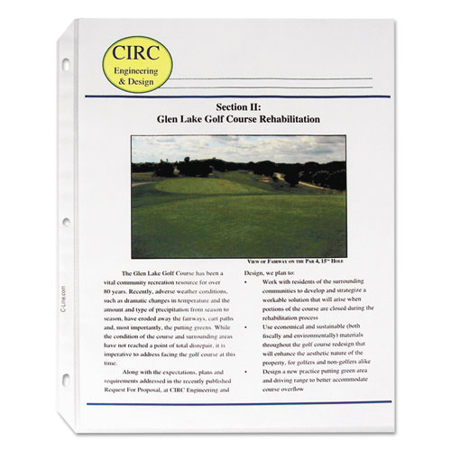 Image of C-Line® Standard Weight Polypropylene Sheet Protectors, Non-Glare, 2", 11 X 8.5, 100/Box