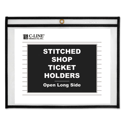 Shop Ticket Holders, Stitched, Sides Clear, 50 Sheets, 11 x 8 1/2, 25/Box | by Plexsupply