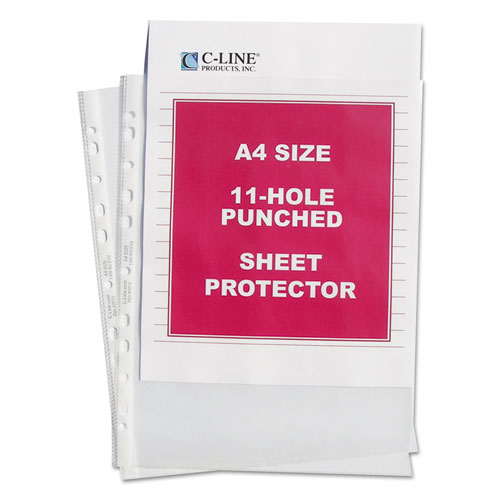 STANDARD WEIGHT POLY SHEET PROTECTORS, CLEAR, 2", 11 3/4 X 8 1/4, 50/BX