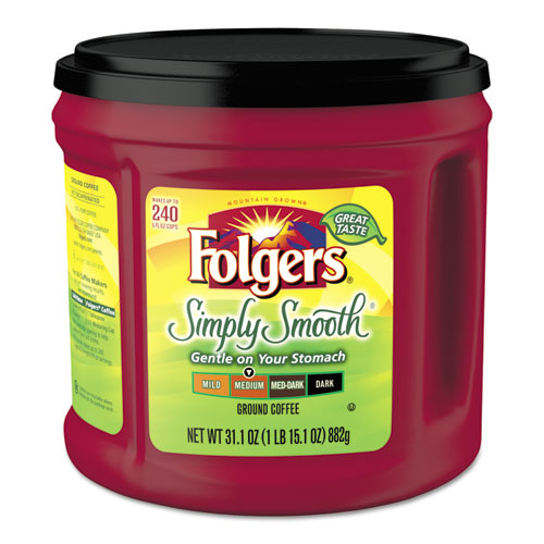 Folgers® Coffee, Simply Smooth, 31.1 oz Canister