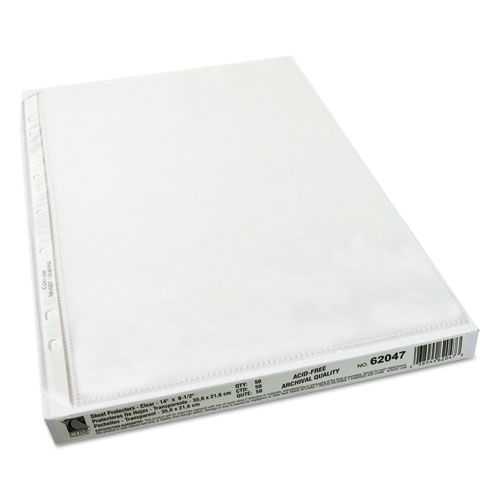 Heavyweight Poly Sheet Protectors, Clear, 2", 14 x 8 1/2, 50/Box