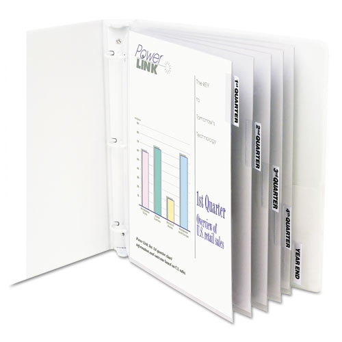 Sheet Protectors with Index Tabs, Heavy, Clear Tabs, 2", 11 x 8.5, 5/Set