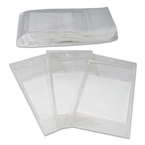 Image of Write-On Poly Bags, 2 mil, 3" x 5", Clear, 1,000/Carton