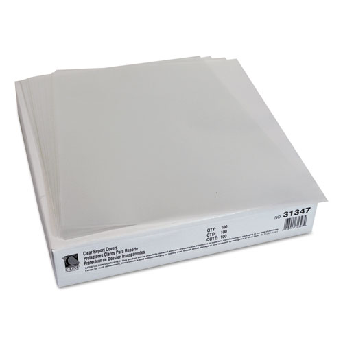 Image of C-Line® Vinyl Report Covers, Sliding Bar, 8.5 X 11, Clear/Clear, 100/Box