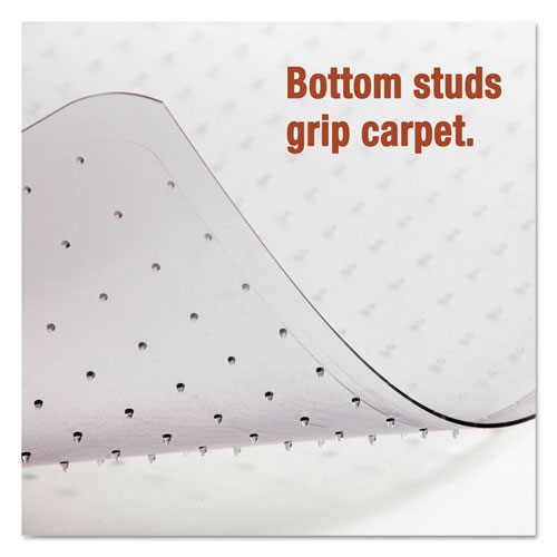Image of Moderate Use Studded Chair Mat for Low Pile Carpet, 36 x 48, Lipped, Clear
