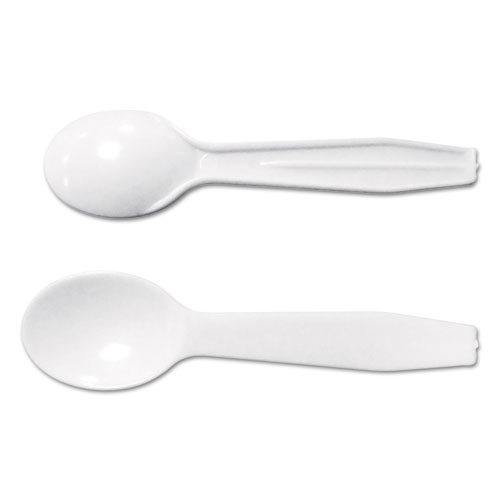 Medium-Weight Cutlery, Taster Spoon, White, 3", 3000/carton