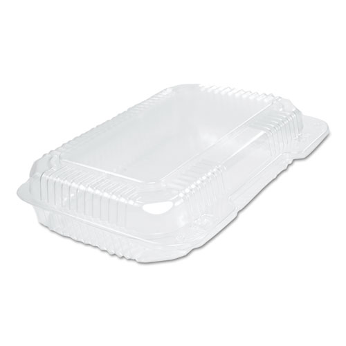 Staylock Clear Hinged Lid Containers, Plastic, 6 4/5x2.1x9 2/5, 125/pk, 2/ctn