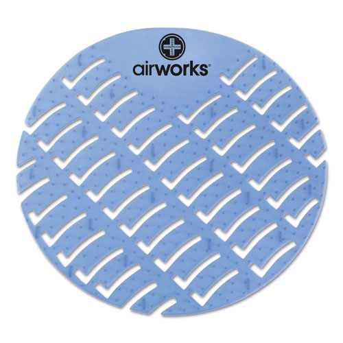 Airworks Deodorizing Urinal Screen, Eucalyptus, Light Blue, 10/box, 6 Bx/carton