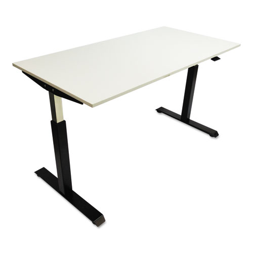 Image of Alera® Adaptivergo Sit-Stand Pneumatic Height-Adjustable Table Base, 59.06" X 28.35" X 26.18" To 39.57", Black