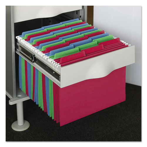 Image of Smead™ Erasable Folders, Letter Size, 1/3-Cut Tabs, Assorted Colors, 18/Box