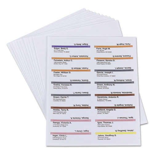 Viewables Hanging Folder Tab Label Pack Refill, 1/3-Cut Tabs, Assorted Colors, 3.5" Wide, 160/Pack