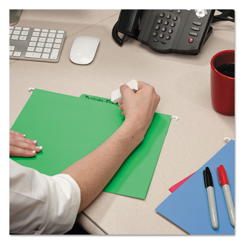 Erasable Folders, Letter Size, 1/3-Cut Tabs, Assorted Colors, 18/Box