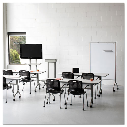 Image of Safco® Impromptu Magnetic Whiteboard Collaboration Screen, 42W X 21.5D X 72H, Black/White