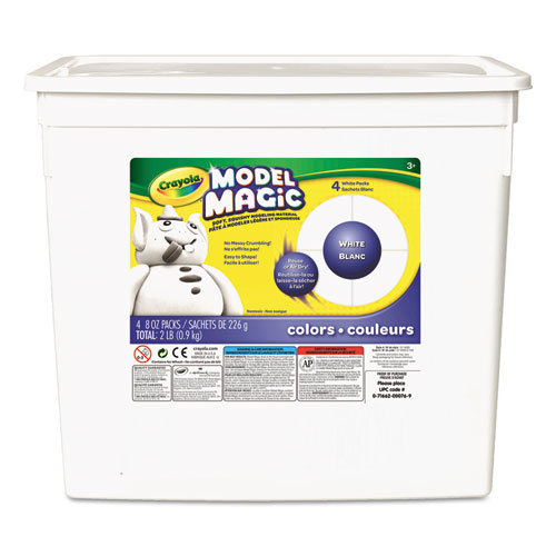 Model Magic Modeling Compound, 8 oz each packet, White, 2 lbs. | by Plexsupply