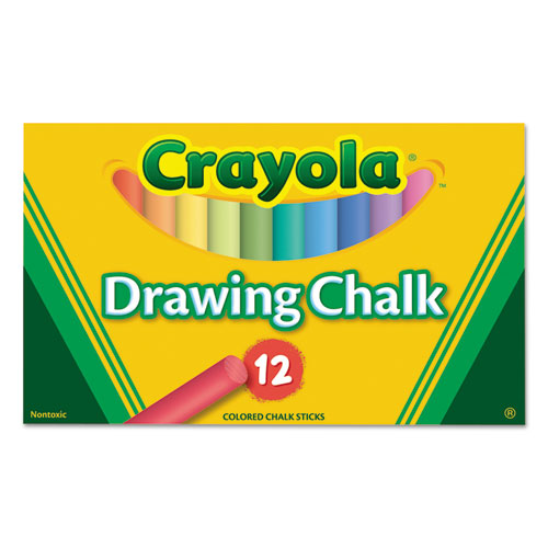 Colored Drawing Chalk, 12 Assorted Colors 12 Sticks/Set