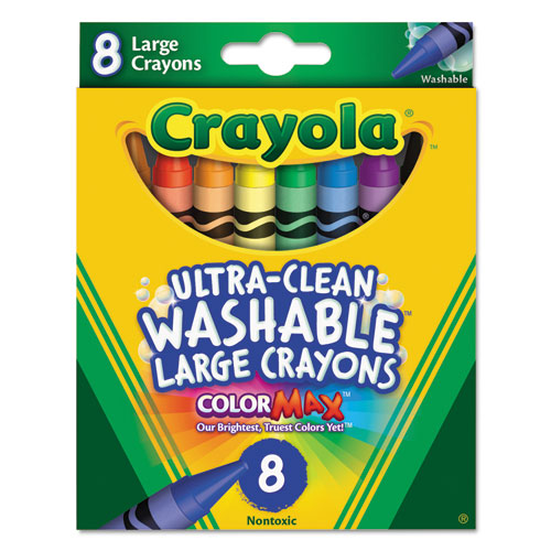 Pen+Gear 8ct Jumbo Crayons in Printed Paper Box. Multicolor, Non Toxic and  Safety Crayons. 