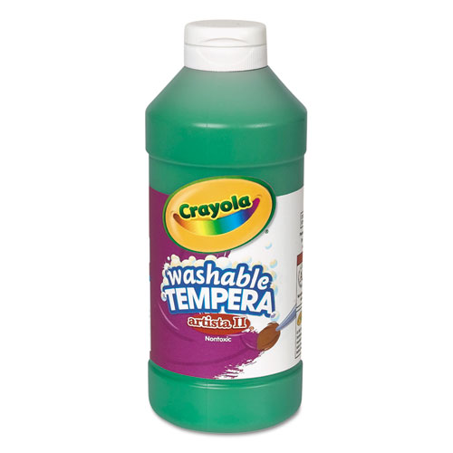 Crayola® Artista II Washable Tempera Paint, Green, 16 oz Bottle