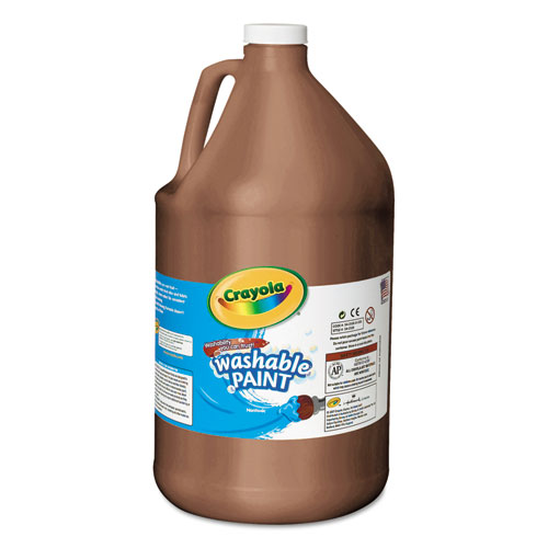 Washable Paint, Brown, 1 gal | by Plexsupply