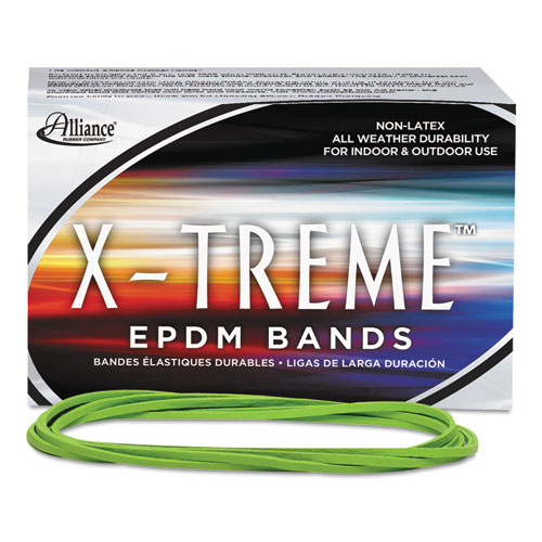 Image of Alliance® X-Treme Rubber Bands, Size 117B, 0.08" Gauge, Lime Green, 1 Lb Box, 200/Box