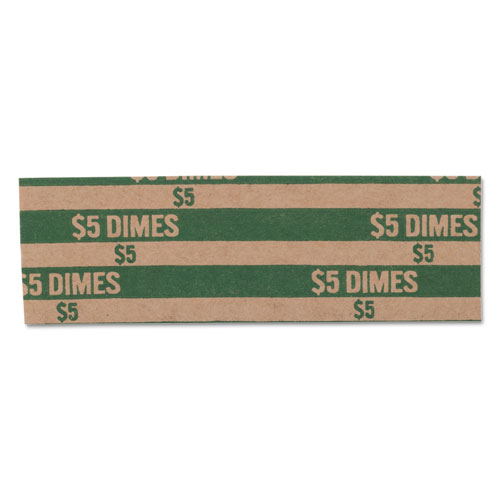 Image of Pap-R Products Flat Coin Wrappers, Dimes, $5, 1000 Wrappers/Box