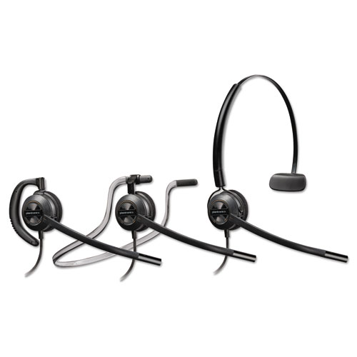 Poly® Encorepro 540 Monaural Convertible Headset, Black