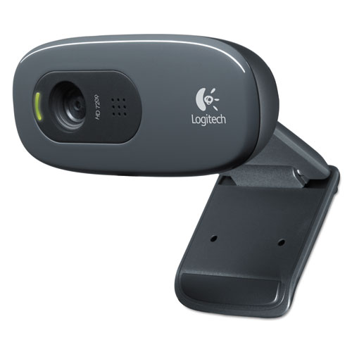 Image of Logitech® C270 Hd Webcam, 1280 Pixels X 720 Pixels, 1 Mpixel, Black