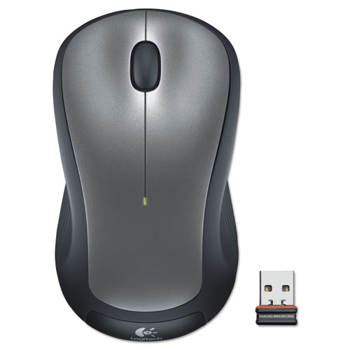 M310 Wireless Mouse, 2.4 GHz Frequency/30 ft Wireless Range, Left/Right Hand Use, Silver/Black