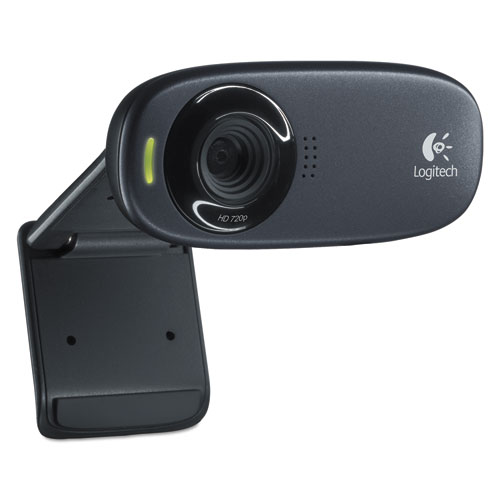 Logitech® C310 HD Webcam, 1280 pixels x 720 pixels, 1 Mpixel, Black