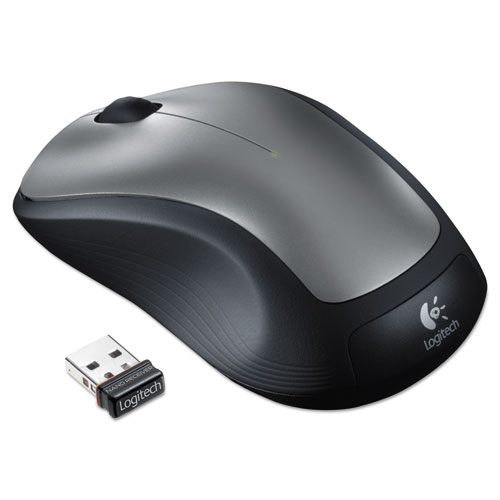 Logitech® M310 Wireless Mouse, 2.4 GHz Frequency/30 ft Wireless Range, Left/Right Hand Use, Silver/Black
