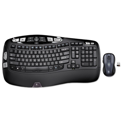 Image of MK550 Wireless Wave Keyboard + Mouse Combo, 2.4 GHz Frequency/30 ft Wireless Range, Black